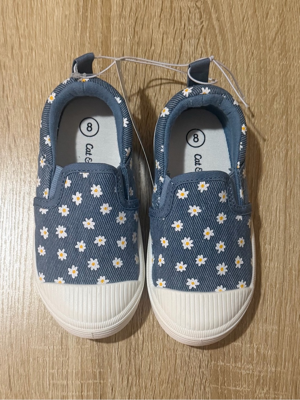 Cat & Jack Blue Daisy Slip-On Sneakers for Kids
